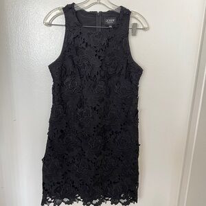 J. Crew Collection Black Lace Sheath Dress